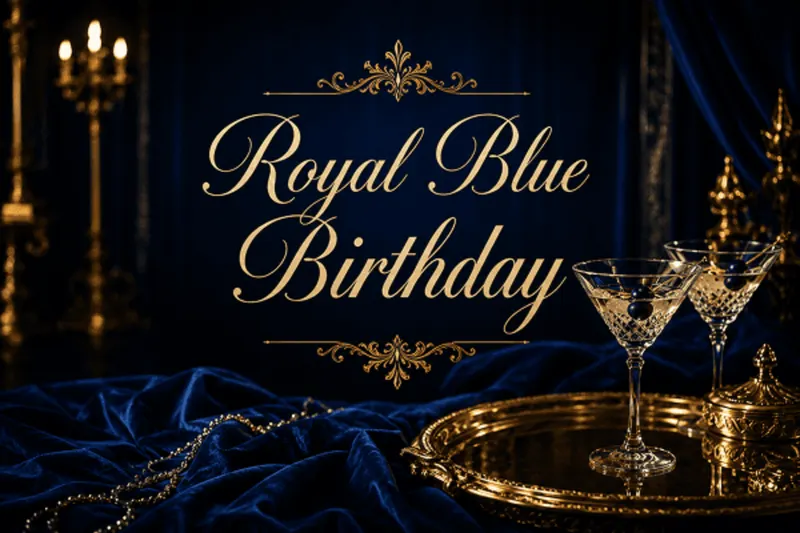 Превью шаблона «Royal Blue Birthday»